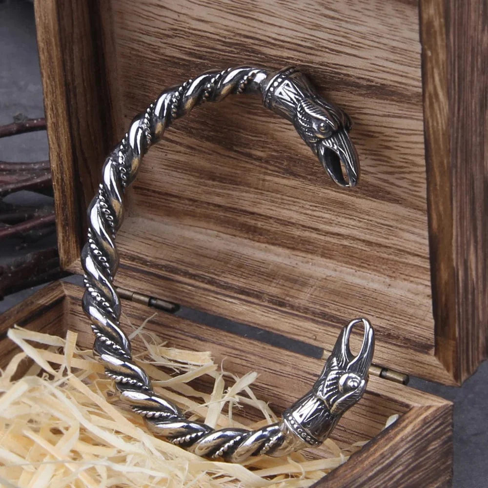 Bracelet viking Hugin et Munin-HERITAGE VIKING