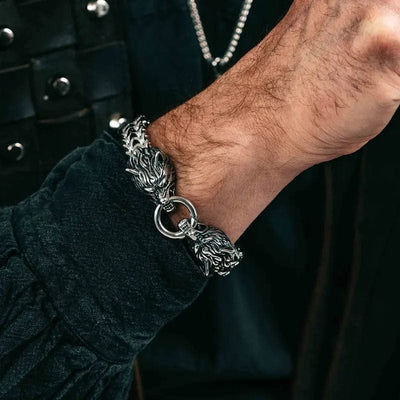 Bracelet Viking Tête de Loup - Fenrir-HERITAGE VIKING