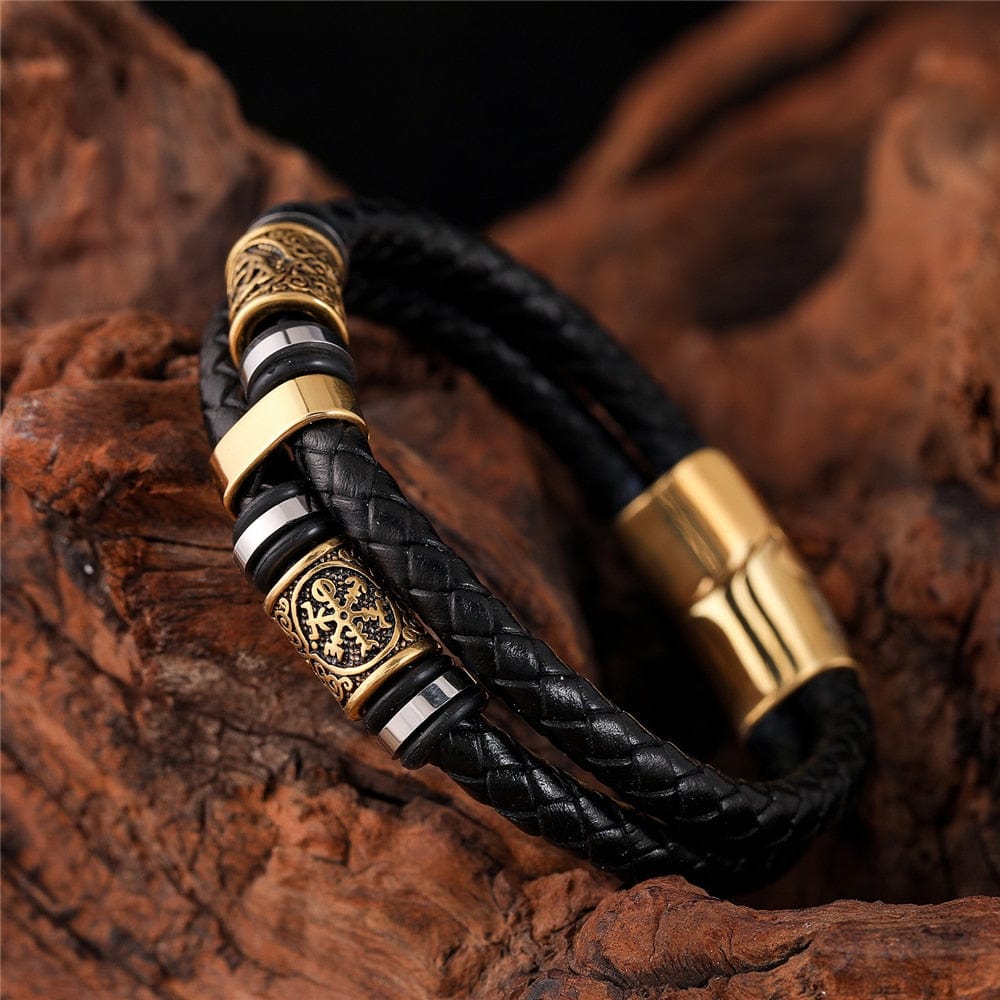 Bracelet viking tressé "Agilité du guerrier"-HERITAGE VIKING