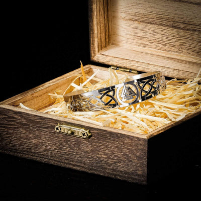 Bracelet Viking Valknut ajustable en acier inoxydable-HERITAGE VIKING