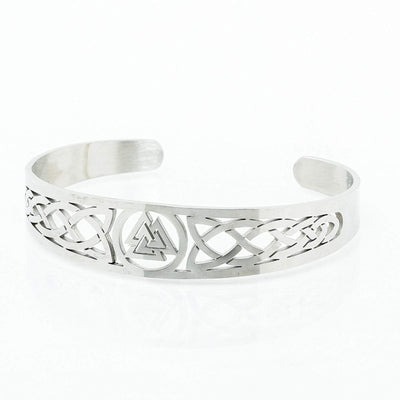 Bracelet Viking Valknut ajustable en acier inoxydable-HERITAGE VIKING