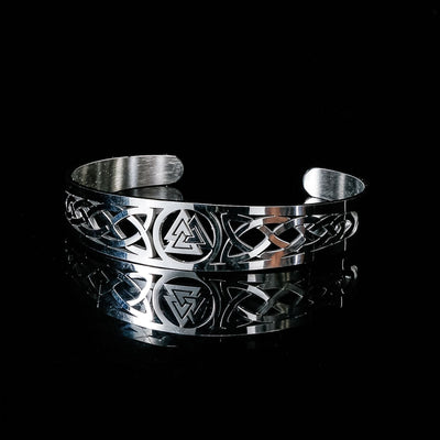 Bracelet Viking Valknut ajustable en acier inoxydable-HERITAGE VIKING