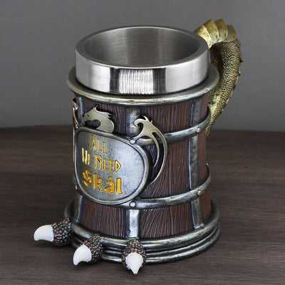 Chope viking "All we need skal" en résine-HERITAGE VIKING