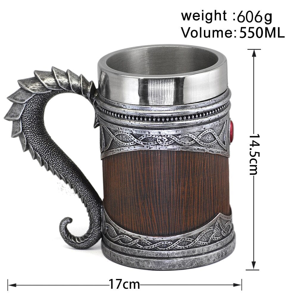 Chope viking "souffle du dragon" en résine-HERITAGE VIKING