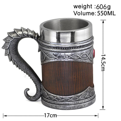 Chope viking "souffle du dragon" en résine-HERITAGE VIKING