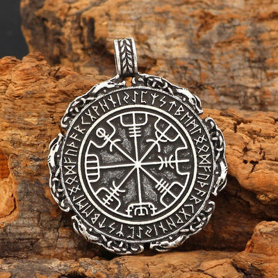 Collier boussole runique Vegvisir-HERITAGE VIKING