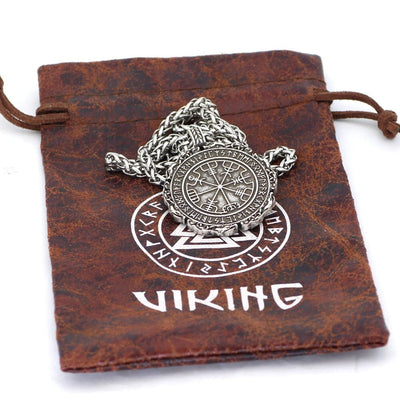 Collier boussole runique Vegvisir-HERITAGE VIKING