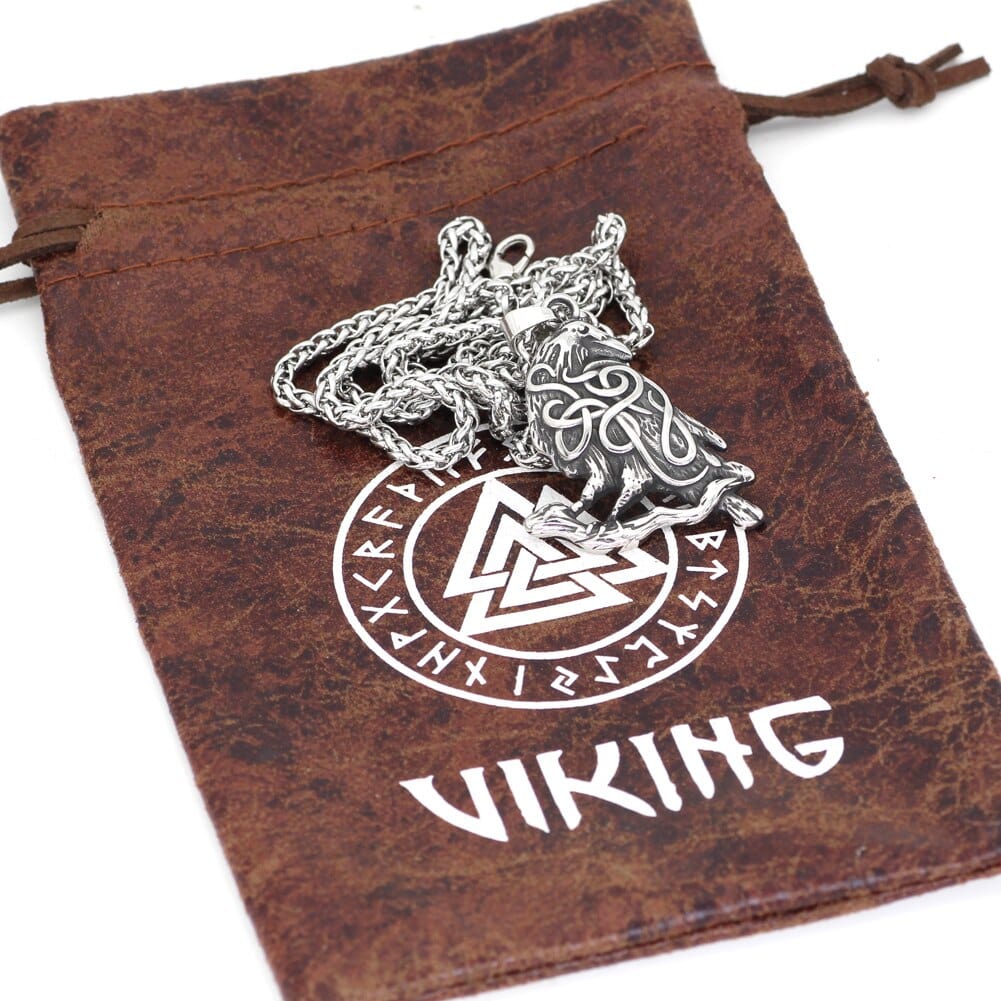 Collier Corbeau compagnon d'Odin-HERITAGE VIKING