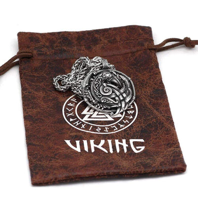 Collier corbeau d'Odin | Acier inoxydable-HERITAGE VIKING