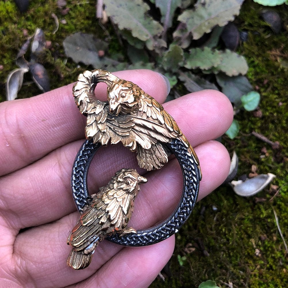 Collier corbeaux messagers d'Odin en acier inoxydable-HERITAGE VIKING