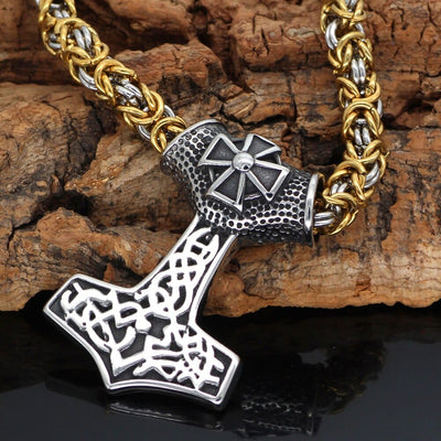 Collier de bravoure Mjolnir ornementé-HERITAGE VIKING