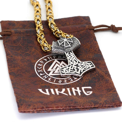 Collier de bravoure Mjolnir ornementé-HERITAGE VIKING