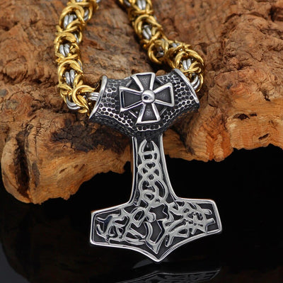 Collier de bravoure Mjolnir ornementé-HERITAGE VIKING
