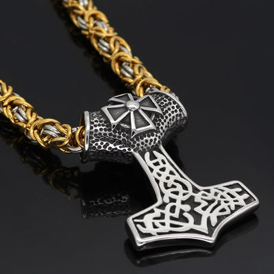 Collier de bravoure Mjolnir ornementé-HERITAGE VIKING