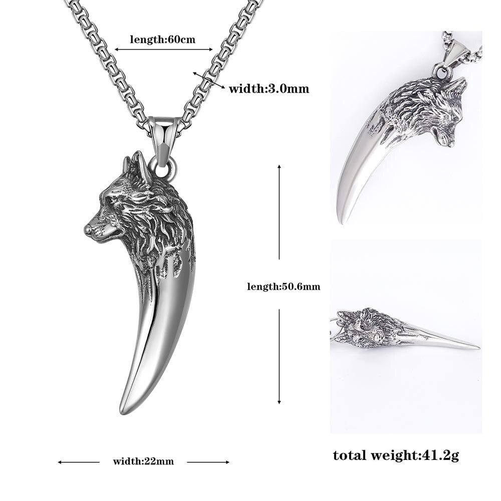 Collier de loup "Ne jamais abandonner"-HERITAGE VIKING