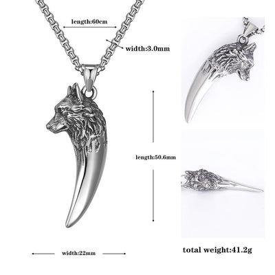 Collier de loup "Ne jamais abandonner"-HERITAGE VIKING