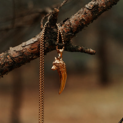 Collier de loup "Ne jamais abandonner"-HERITAGE VIKING