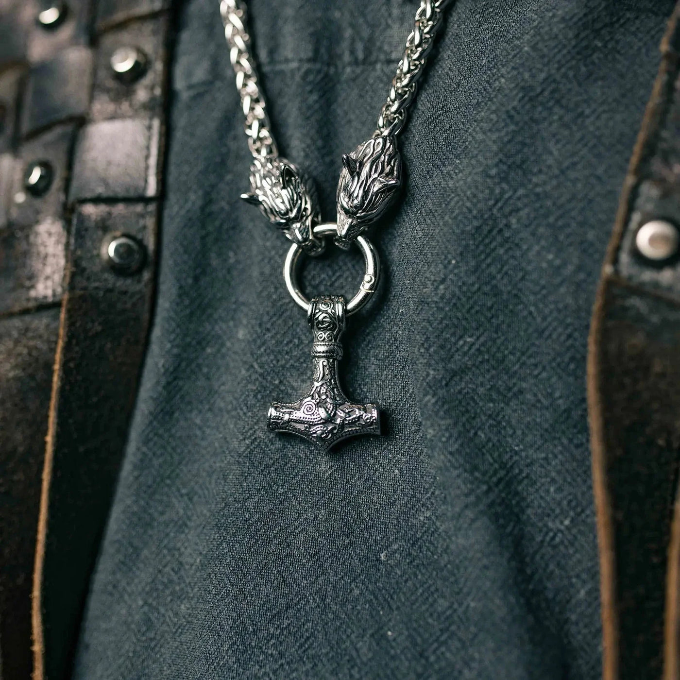 Collier de Mjolnir - Protection des loups-HERITAGE VIKING