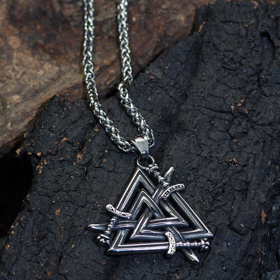 Collier Epées des Héros tombés - Valknut-HERITAGE VIKING