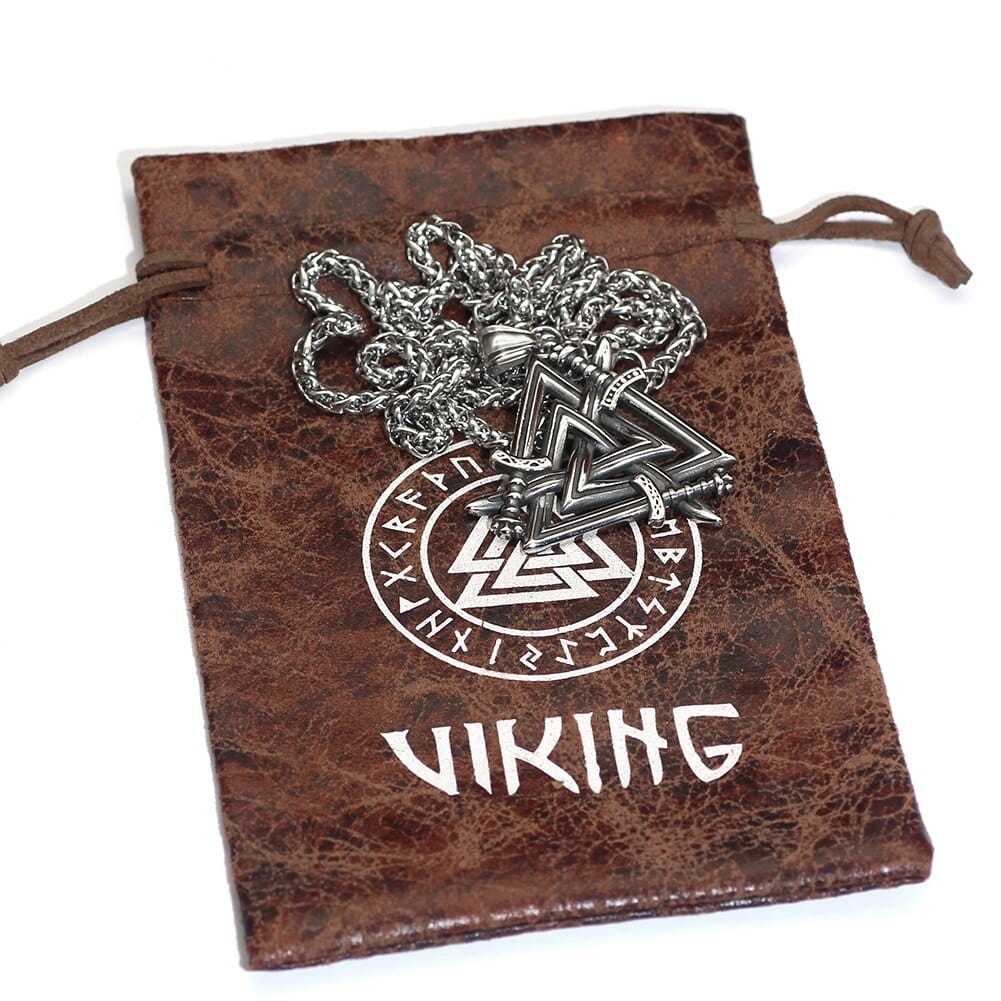 Collier Epées des Héros tombés - Valknut-HERITAGE VIKING