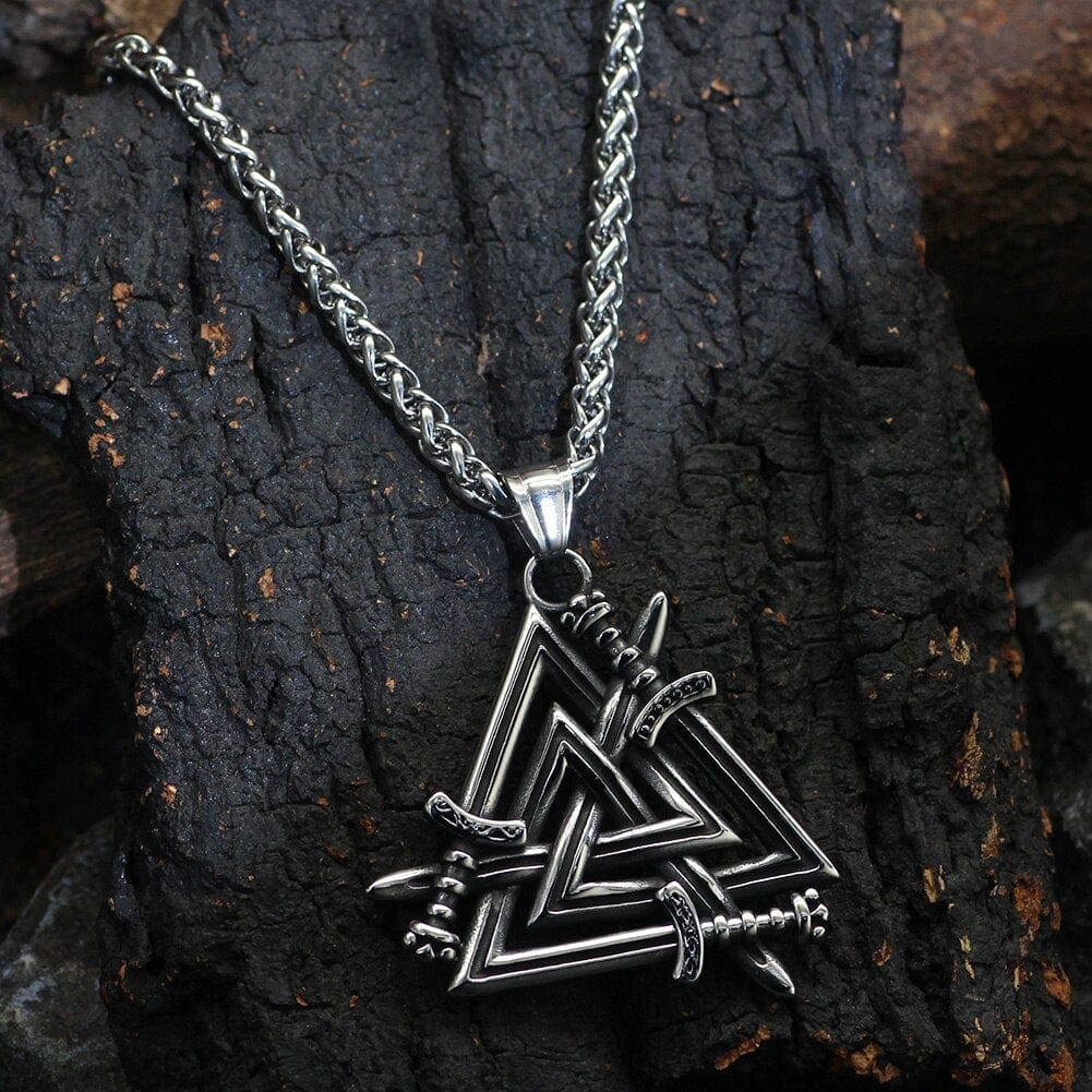 Collier Epées des Héros tombés - Valknut-HERITAGE VIKING