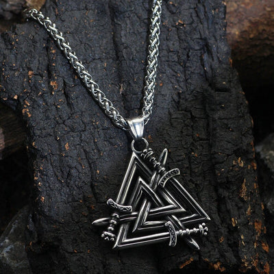 Collier Epées des Héros tombés - Valknut-HERITAGE VIKING