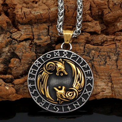 Collier Geri et Freki - Loups d'Odin-HERITAGE VIKING