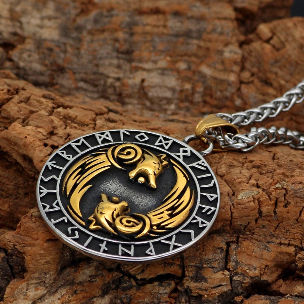 Collier Geri et Freki - Loups d'Odin-HERITAGE VIKING