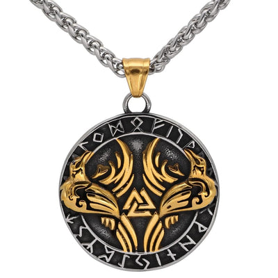 Collier Huginn et Muninn - Corbeaux d'Odin-HERITAGE VIKING