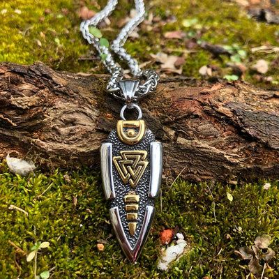 Collier lance d'Odin - Valknut-HERITAGE VIKING