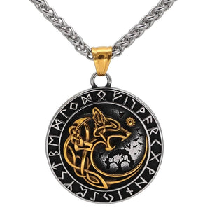 Collier Loup Géant Doré - Fenrir-HERITAGE VIKING
