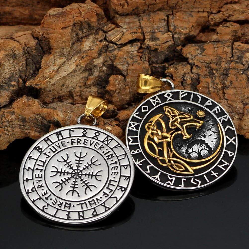 Collier Loup Géant Doré - Fenrir-HERITAGE VIKING