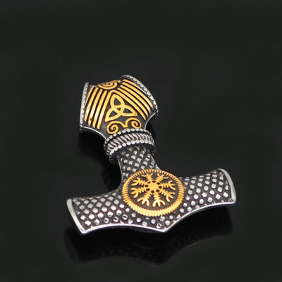 Collier marteau de Thor avec heaume de la terreur-HERITAGE VIKING