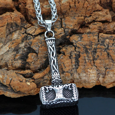 Collier Mjolnir orné de l'arbre de vie Yggdrasil-HERITAGE VIKING