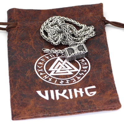 Collier Mjolnir orné de l'arbre de vie Yggdrasil-HERITAGE VIKING
