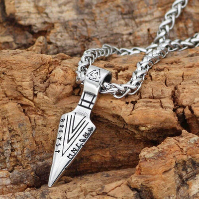 Collier pointe Valknut | Acier Inoxydable-HERITAGE VIKING
