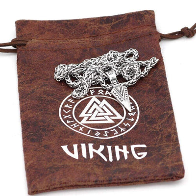 Collier pointe Valknut | Acier Inoxydable-HERITAGE VIKING