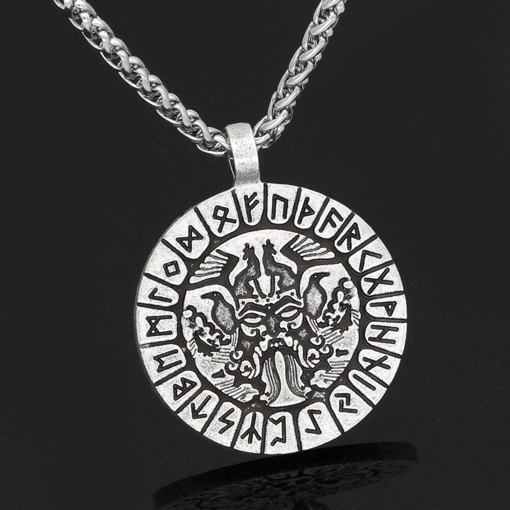 Collier runique visage d'Odin-HERITAGE VIKING