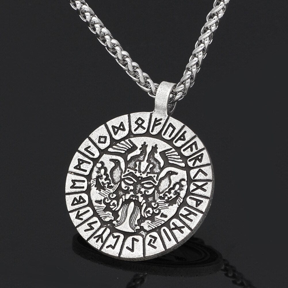 Collier runique visage d'Odin-HERITAGE VIKING