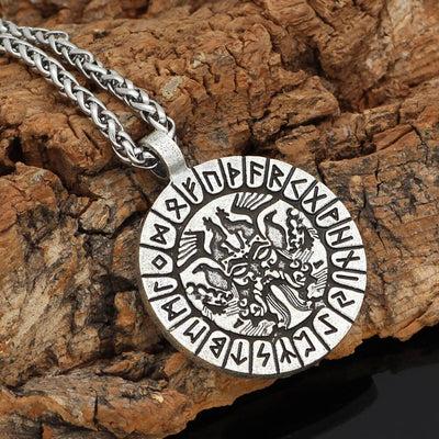Collier runique visage d'Odin-HERITAGE VIKING