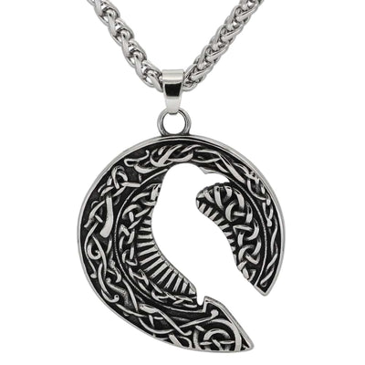 Collier silhouette du corbeau d'Odin-HERITAGE VIKING