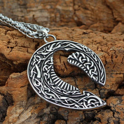 Collier silhouette du corbeau d'Odin-HERITAGE VIKING