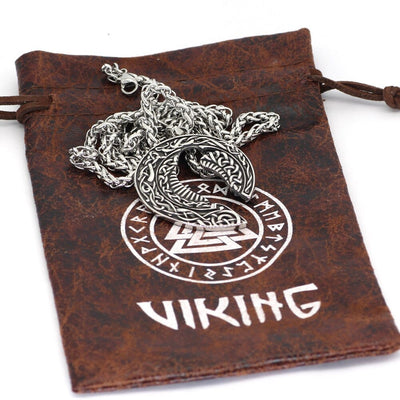 Collier silhouette du corbeau d'Odin-HERITAGE VIKING