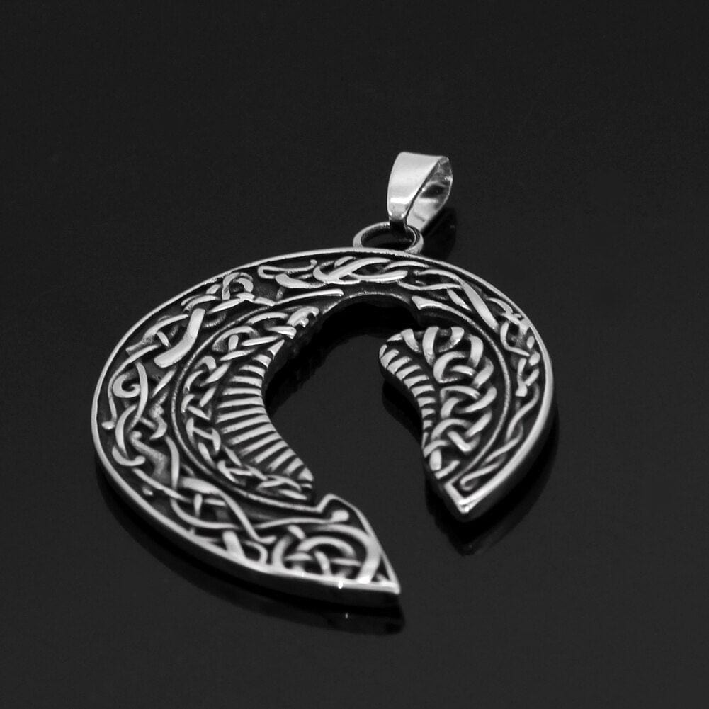 Collier silhouette du corbeau d'Odin-HERITAGE VIKING