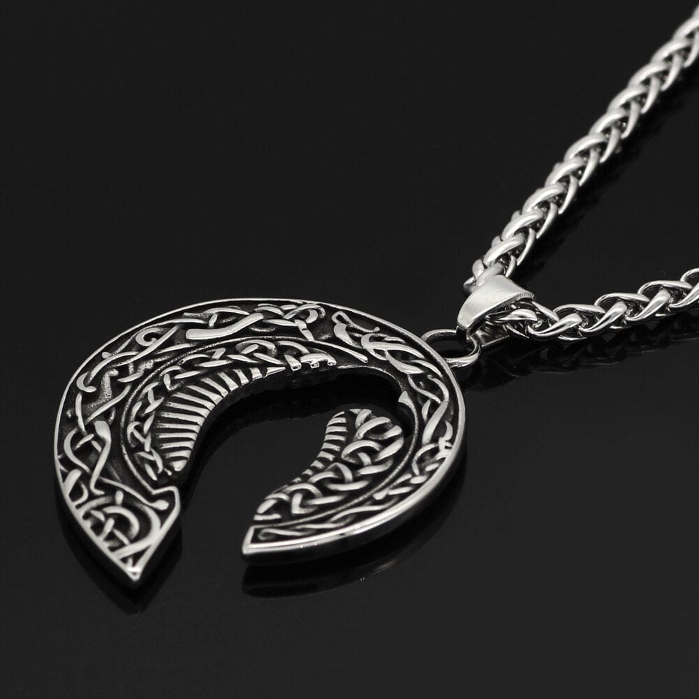 Collier silhouette du corbeau d'Odin-HERITAGE VIKING