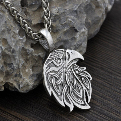 Collier tête du corbeau d'Odin-HERITAGE VIKING