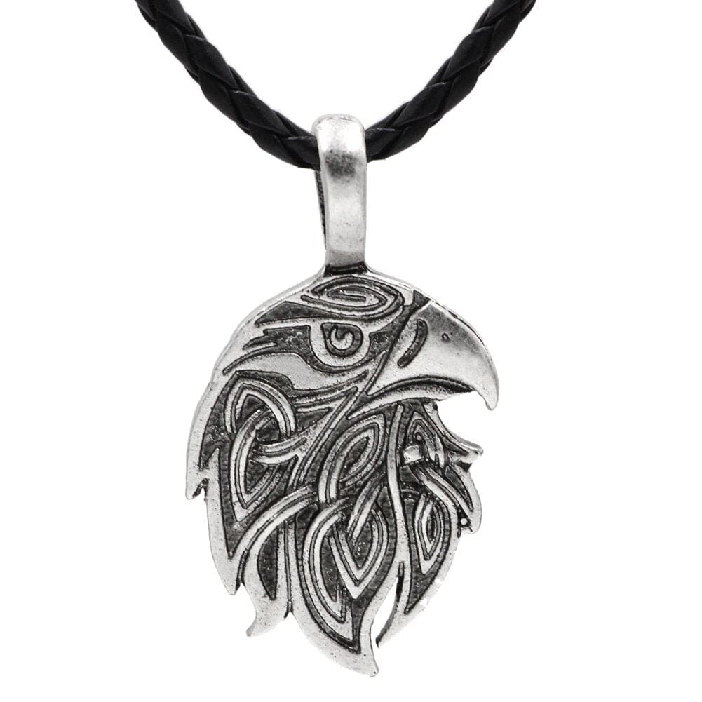 Collier tête du corbeau d'Odin-HERITAGE VIKING