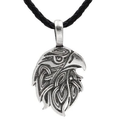 Collier tête du corbeau d'Odin-HERITAGE VIKING