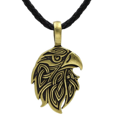 Collier tête du corbeau d'Odin-HERITAGE VIKING