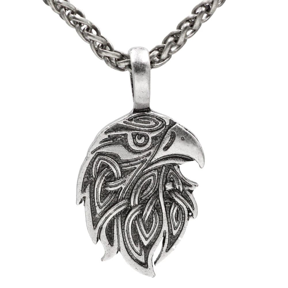 Collier tête du corbeau d'Odin-HERITAGE VIKING